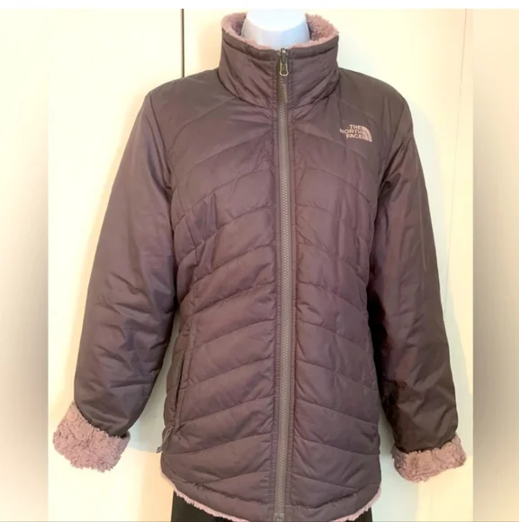 The North Face Women's Mossbud Insulated Reversible Jacket Lavender Grey Size s - Picture 3 of 7